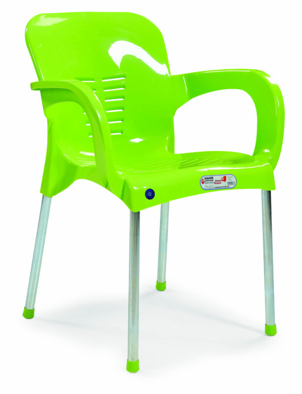 Metal Ayaklı Yeşil Sandalye