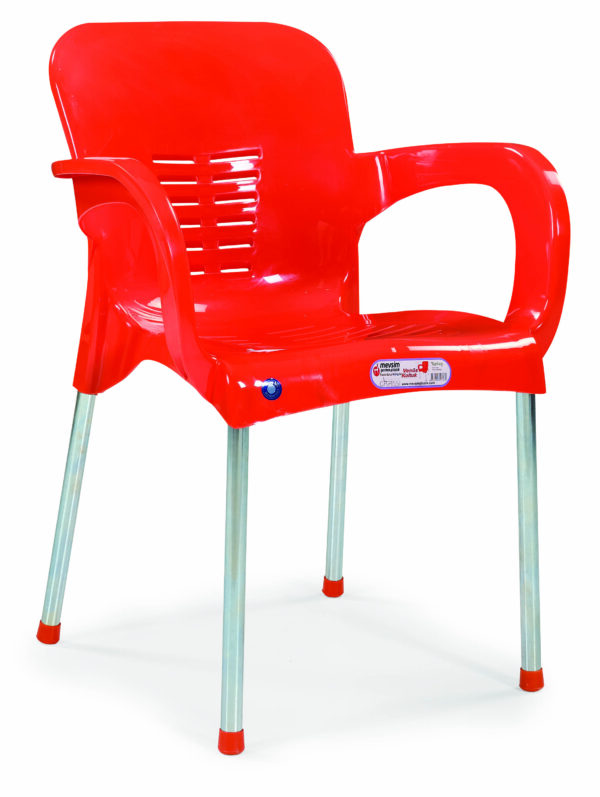 Metal Ayaklı Turuncu Sandalye