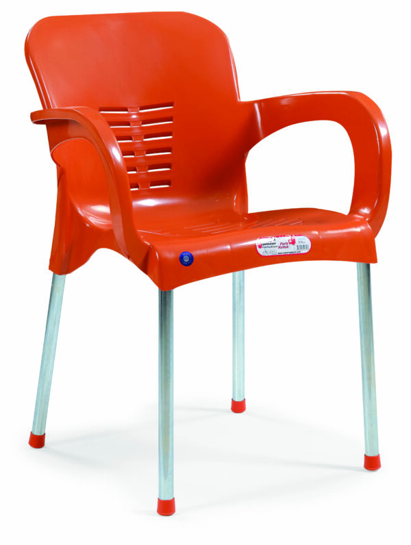 Metal Ayaklı Turuncu Sandalye (Mat)
